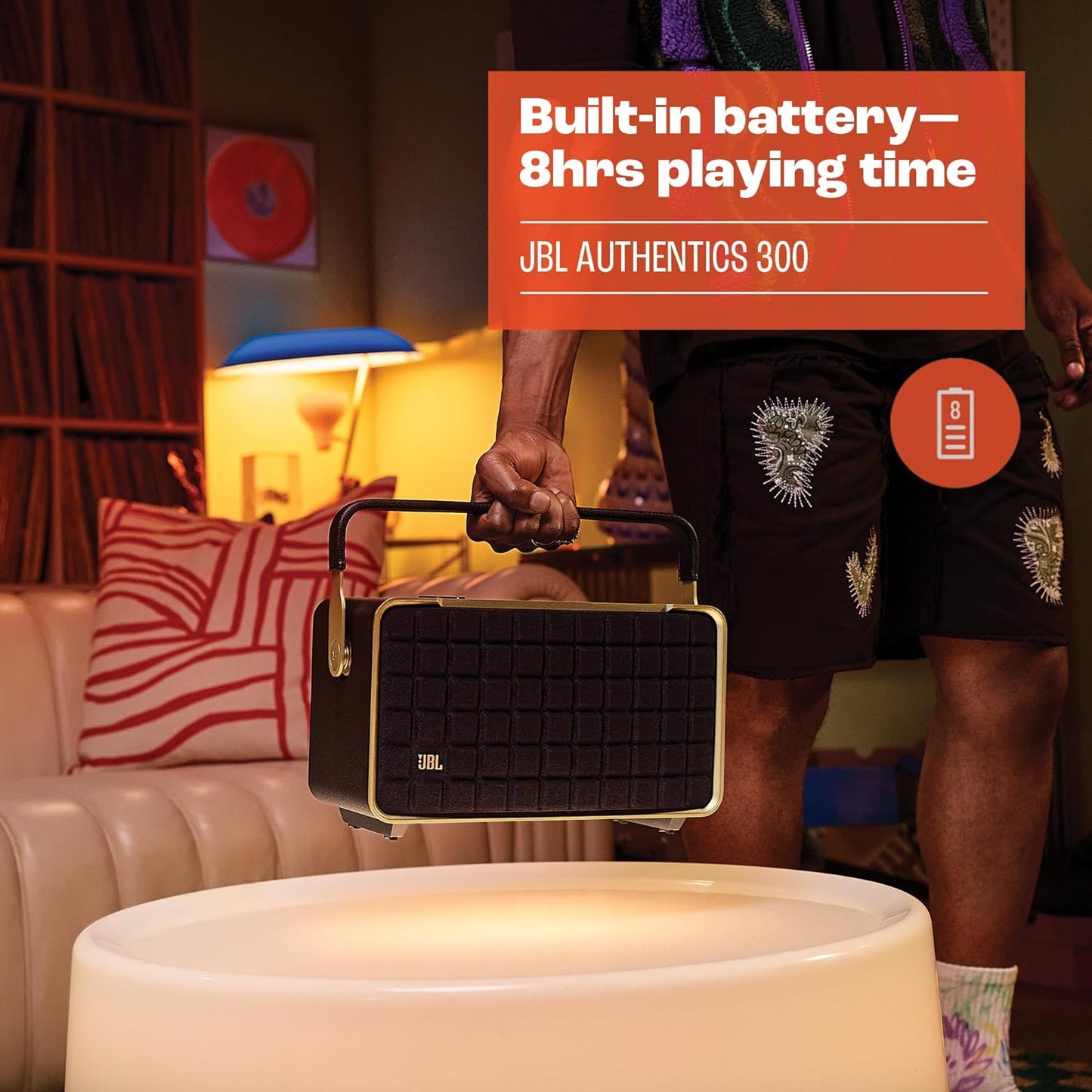 JBL AUTHENTICS 300 WiFi 無線串流音響 內建電池 可攜帶附提把 藍牙喇叭 攜帶式藍牙喇叭 Authentics-300-JBL-Wifi-Streaming-Portable-Bluetooth-Retro-Speaker_3