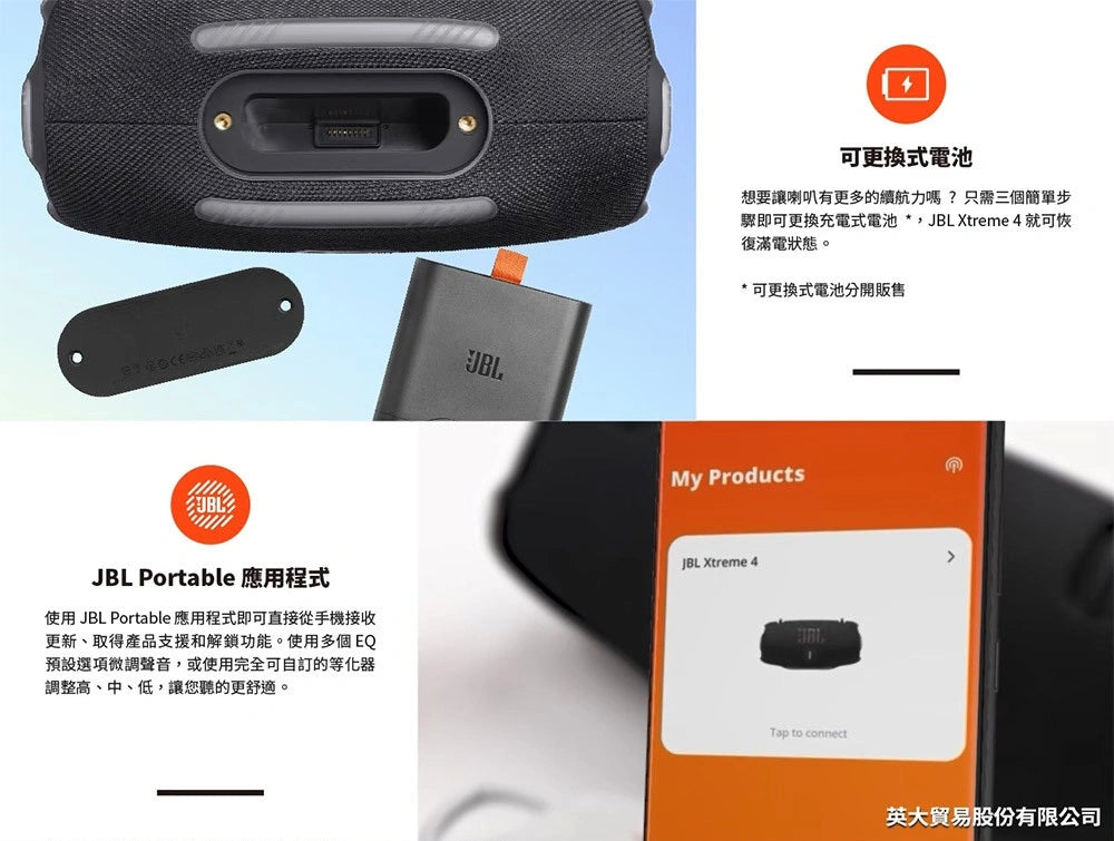 JBL Xtreme 4 可攜式防水防塵藍牙喇叭 | 24 小時續航 | 戶外派對首選 攜帶式藍牙喇叭 JBL-Xtreme4-Bluetooth-Speaker-description_1