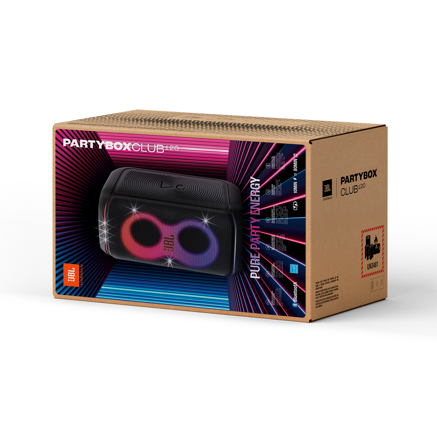 JBL Partybox Club 120 藍牙派對喇叭|12 小時續航|震撼聲光音效|家用/活動適用