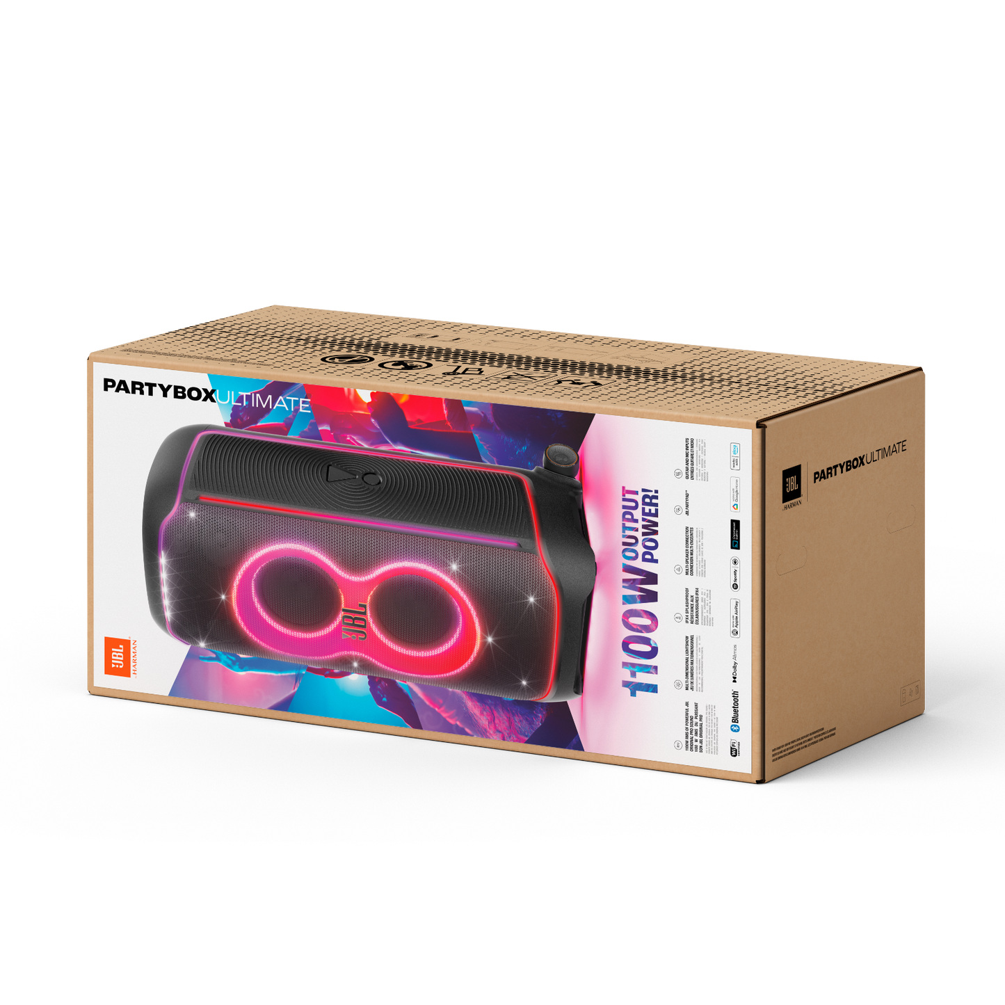 JBL Partybox Ultimate 旗艦藍牙派對喇叭|強勁重低音與多彩燈光模式|家用/活動適用