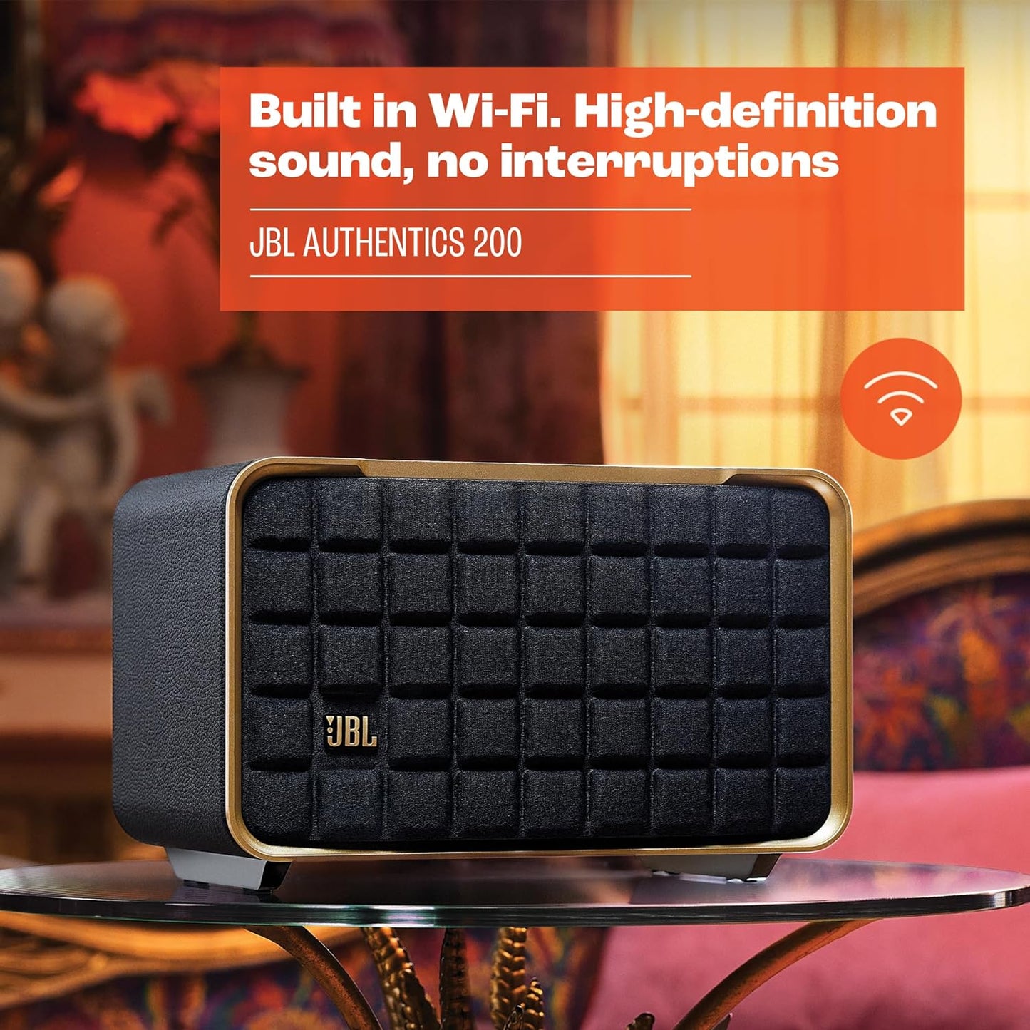 JBL AUTHENTICS 200 WiFi 無線串流音響 藍牙喇叭 主動式喇叭 JBL_Authentics-200_Lifestyle-wifi-streaming-bluetooth-speaker_5