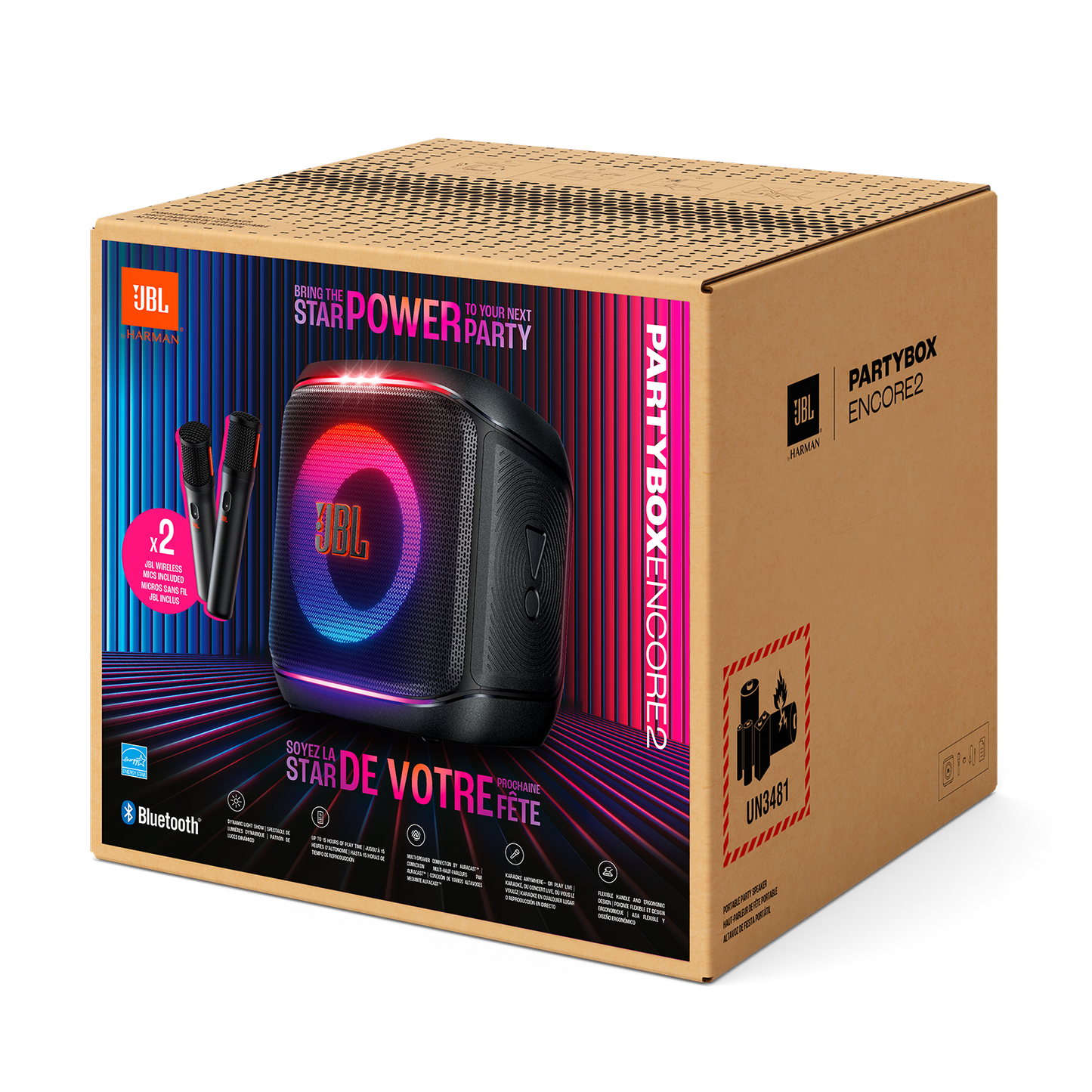 JBL Partybox Encore 2 藍牙派對喇叭|15 小時續航|震撼聲光音效|家用/活動適用