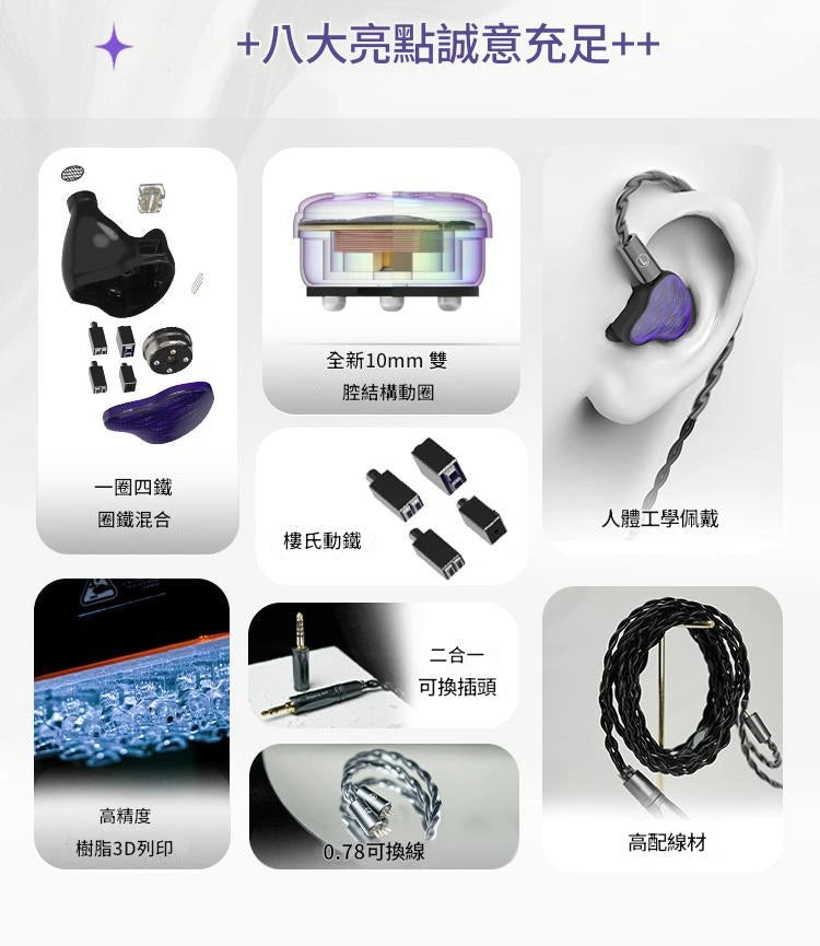 BGVP 龍雀 FEATHER 一圈四鐵 入耳式耳機 bgvp-feather-iem-in-ear-headphones_3