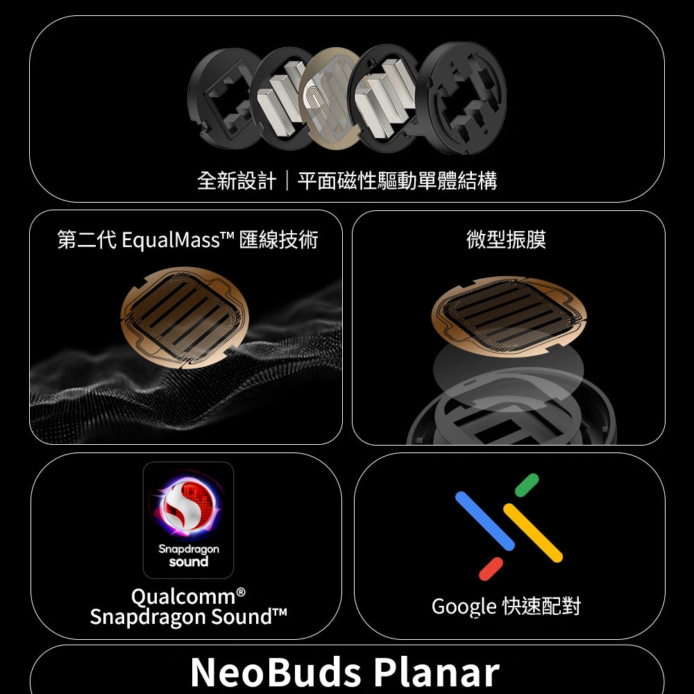 EDIFIER Neobuds Planar Hi-Fi 平板主動降噪耳機