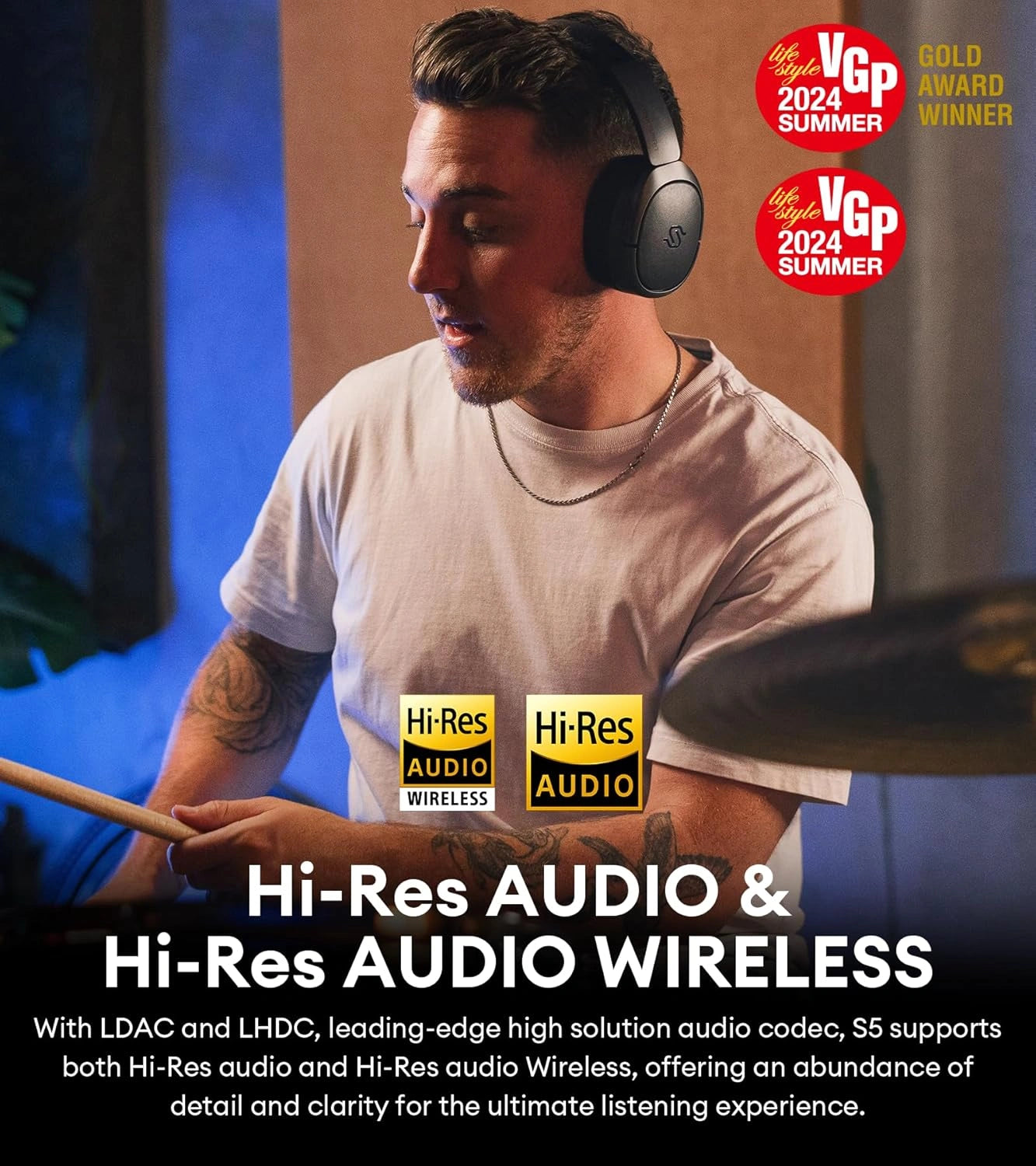 EDIFIER S5 無線藍牙耳罩耳機|傳奇STAX平面振膜技術 | 80小時長續航 耳罩式無線耳機 edifier-stax-spirit-s5-wireless-planar-magnetic-headphones_11