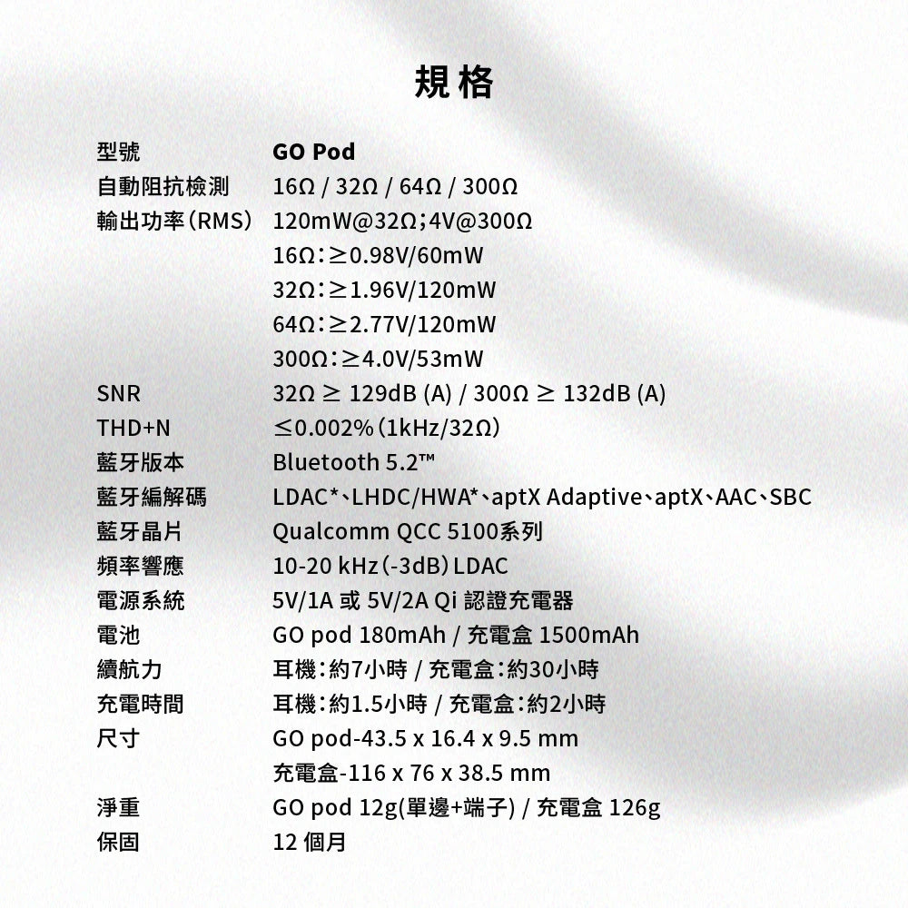 ifi Audio GO POD 旗艦藍牙耳掛式耳擴 | 0.78mm/MMCX IEM轉換真無線模組 真無線藍牙耳機 iFi-Audio-Go-Pod-_2