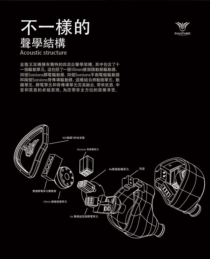 Panther Audio 金龍王 GOLDEN DRAGON KING 十一單體 旗艦入耳式耳機 入耳式有線耳機 panther-audio-golden-dragon-king-flagship-iem_8