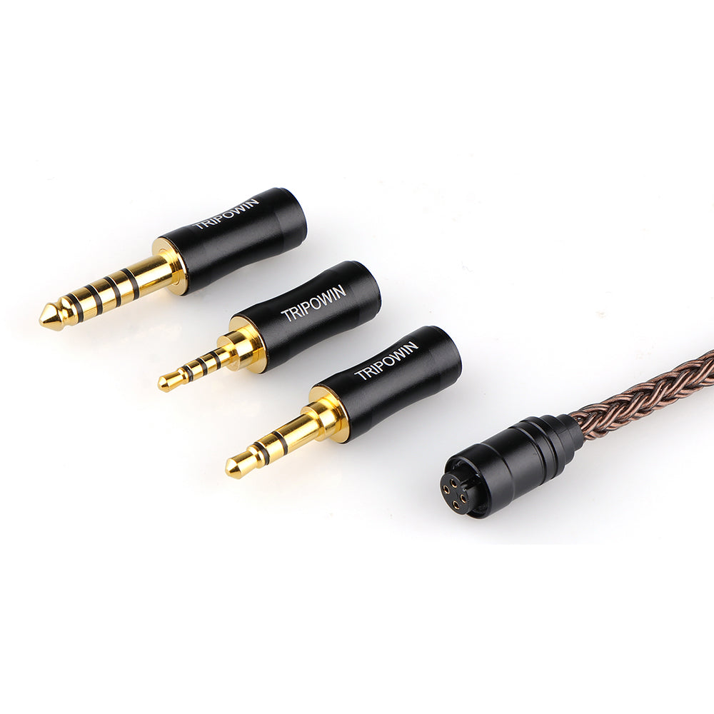TRIPOWIN Amber 3.5 mm/2.5 mm/4.4 mm 三合一 耳機升級線 MMCX 0.78
