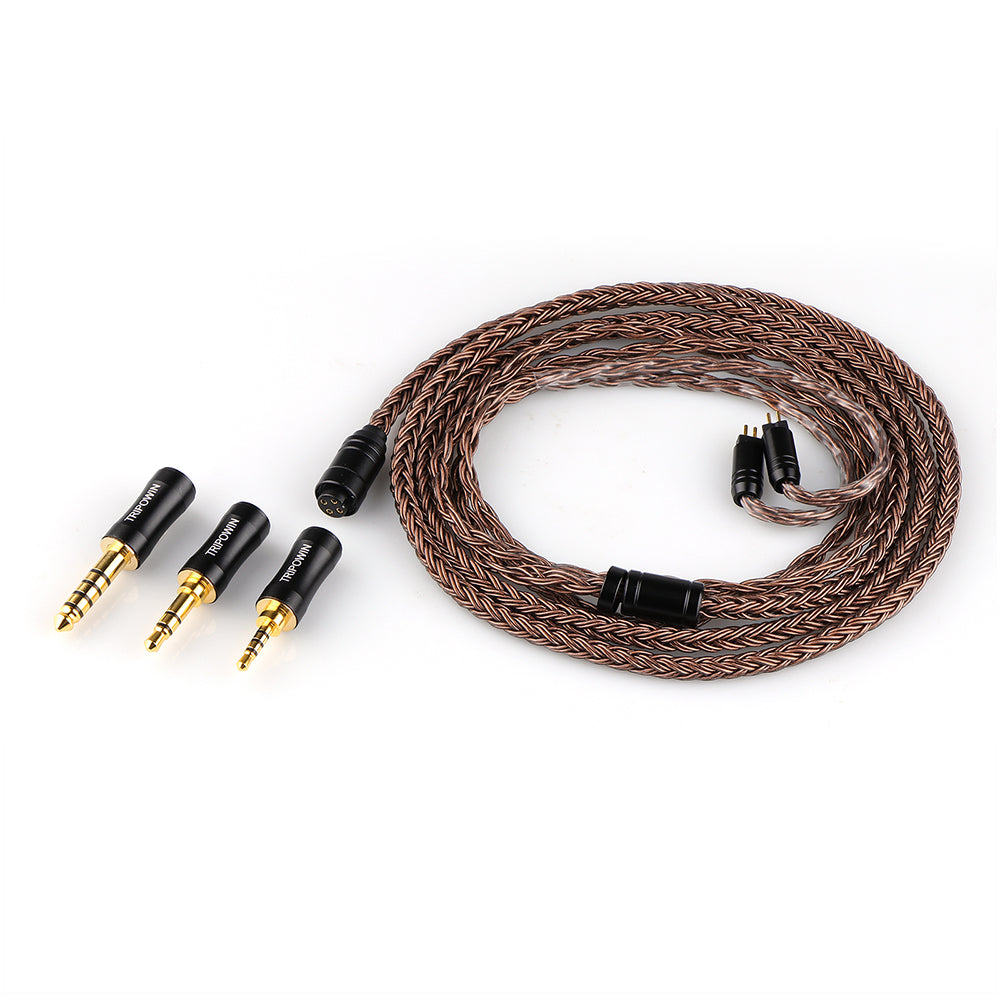 TRIPOWIN Amber 3.5 mm/2.5 mm/4.4 mm 三合一 耳機升級線 MMCX 0.78