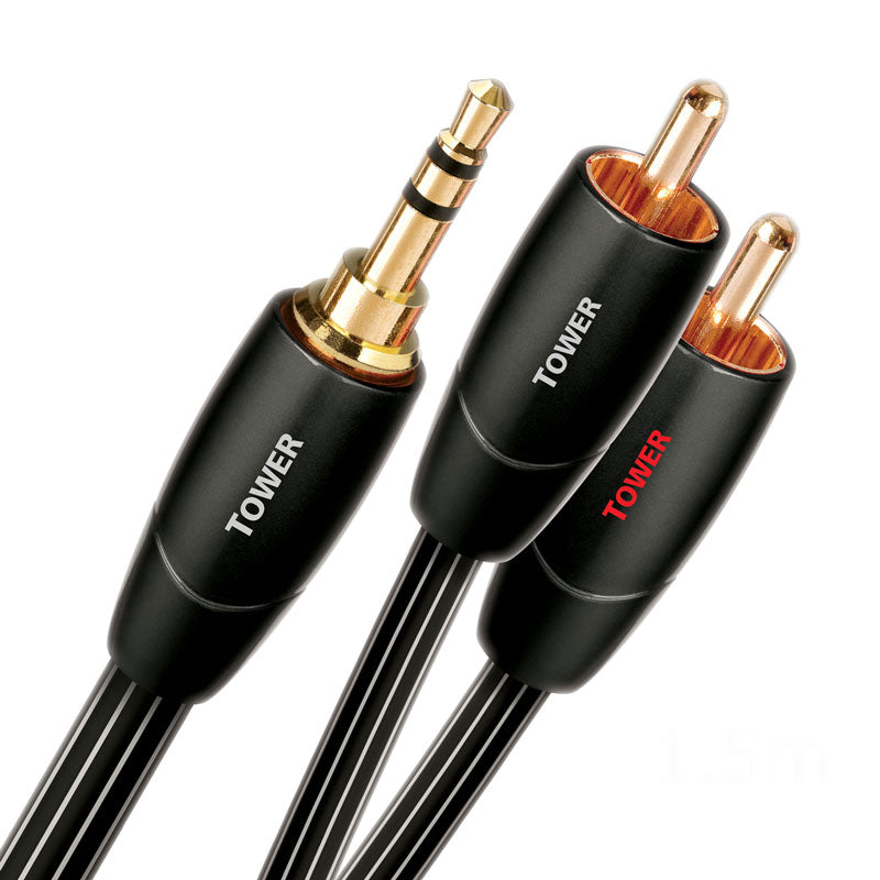 Audioquest Tower 3.5mm 轉 RCA 訊號線 1M 發燒線 音響線材配件 Audioquest-Tower-3.5-RCA