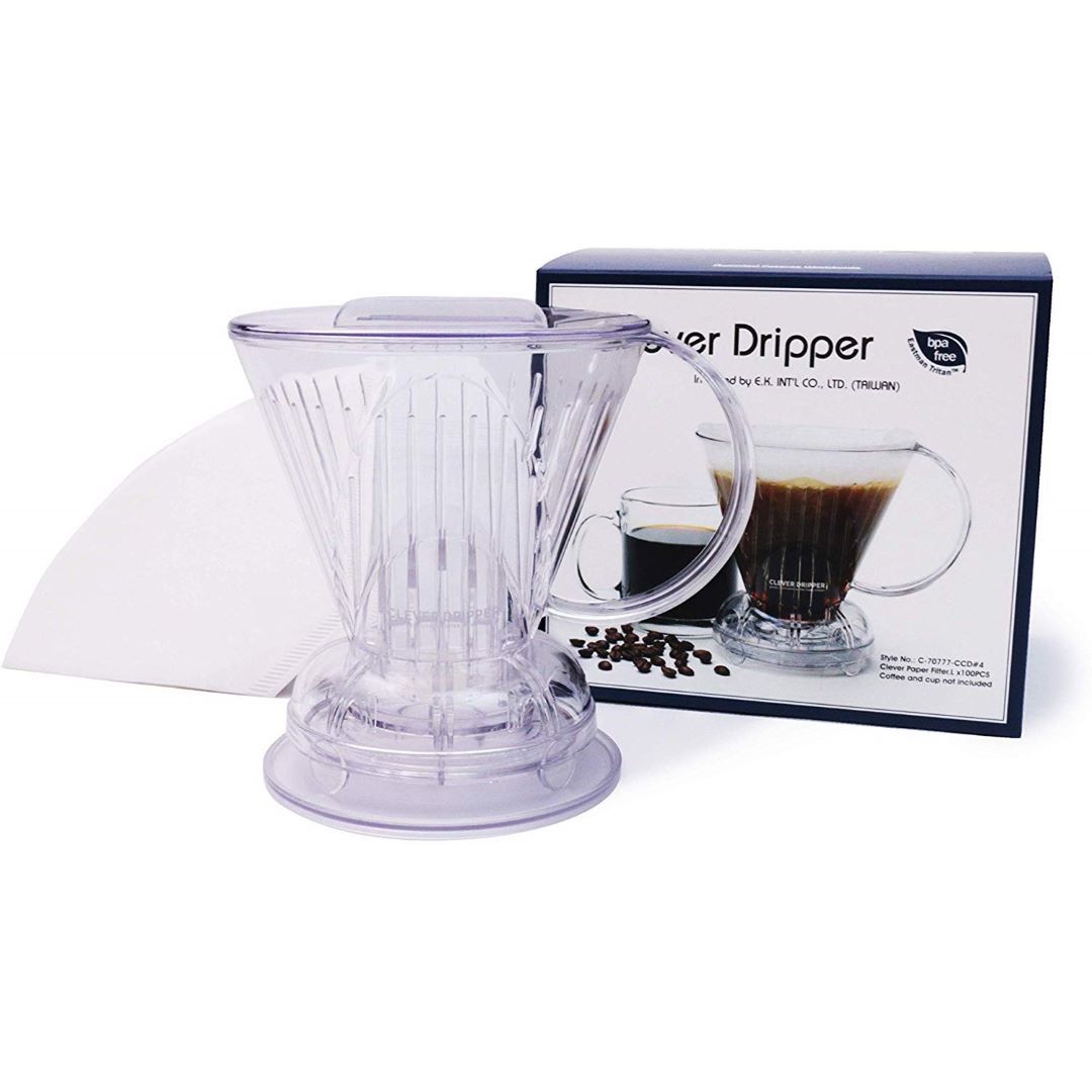 Clever Dripper 聰明濾杯套裝組(L)500ml+專用濾紙100張 透明色+100張專用濾紙 咖啡濾杯與雜貨 Clever-Dripper-500ml-_1