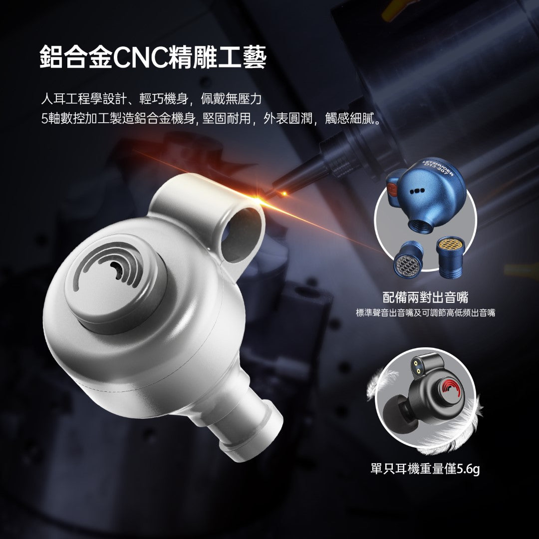 LetShuoer 鑠耳 D13 DLC鑽石振膜動圈耳機 0.78mm插針 可換線