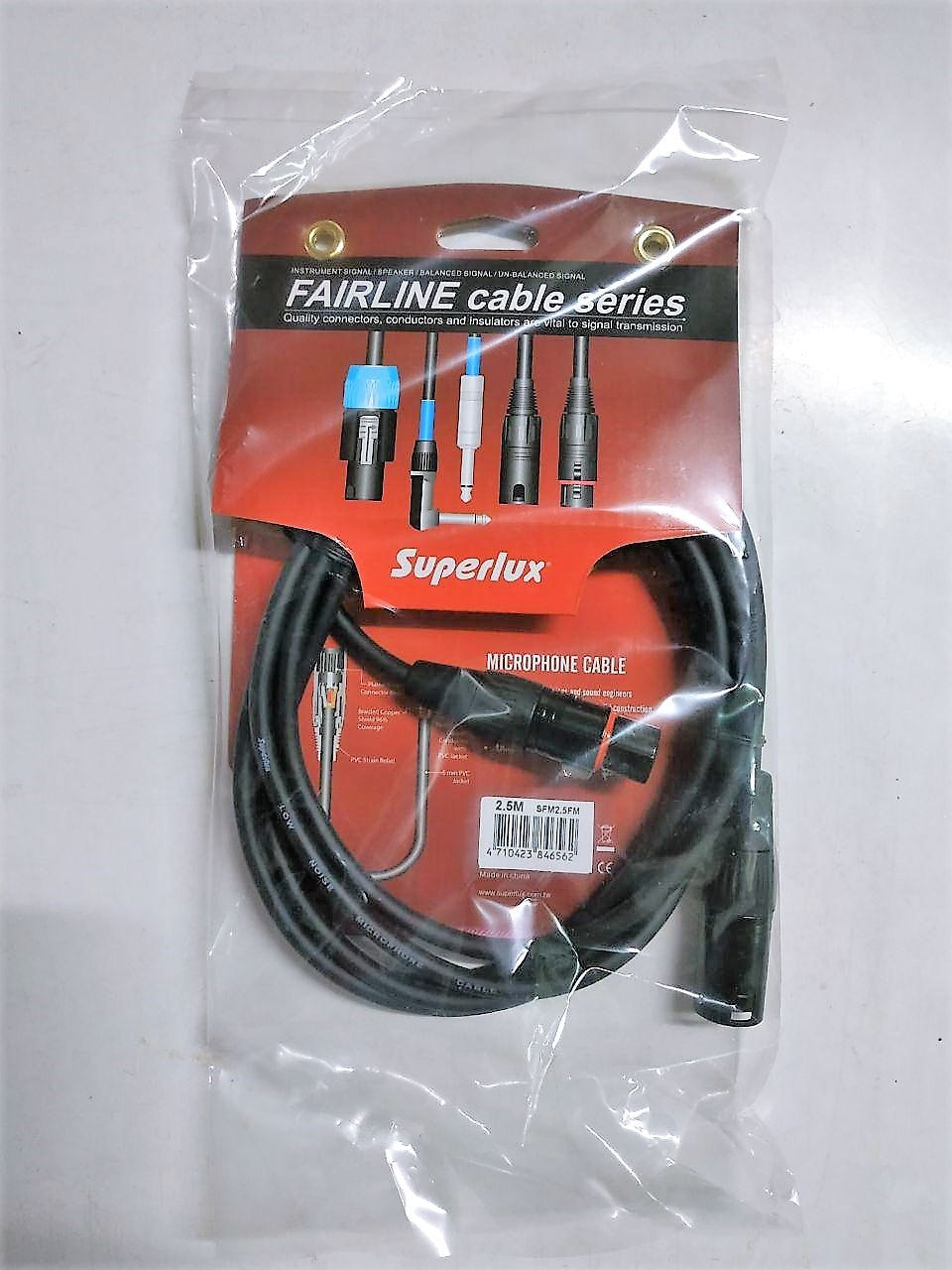 舒伯樂 Superlux FAIRLINE 平衡訊號線 平衡線 麥克風線 卡農頭 XLR 音響線材配件 Superlux-XLR-Fairline_2