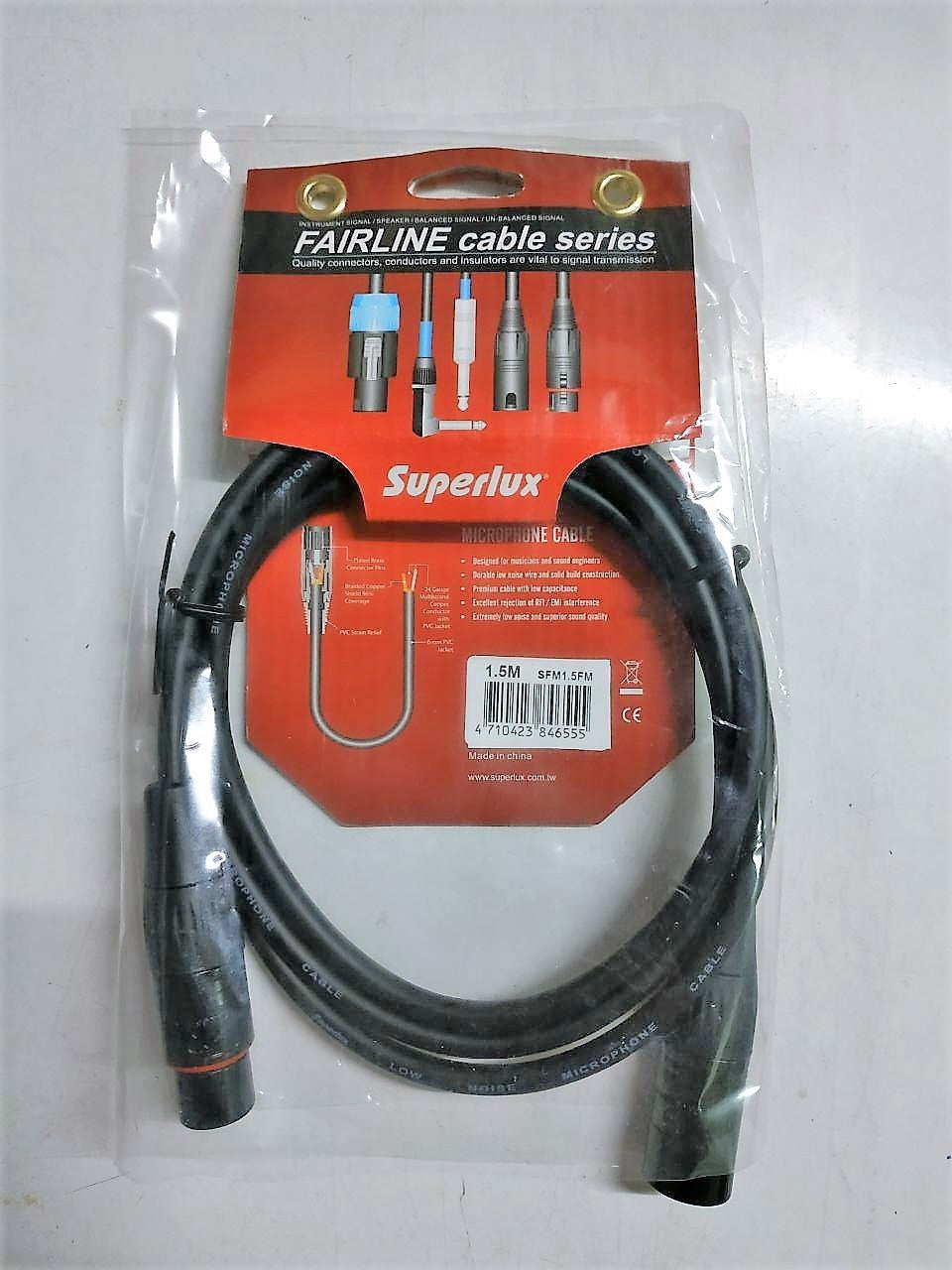 舒伯樂 Superlux FAIRLINE 平衡訊號線 平衡線 麥克風線 卡農頭 XLR 音響線材配件 Superlux-XLR-Fairline_3