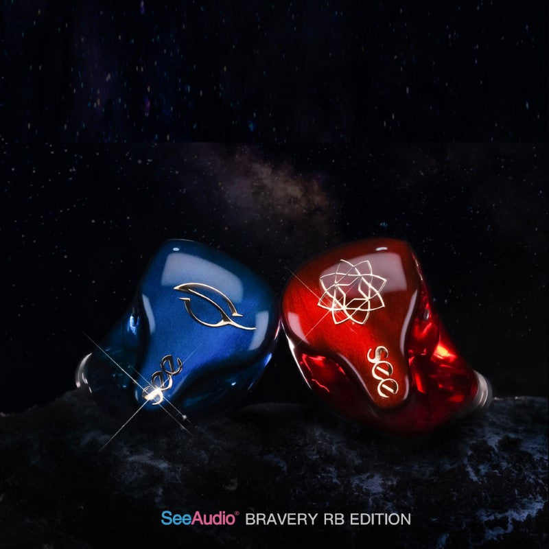 See Audio Bravery 四動鐵耳機 入耳式 HiFi IEM 耳機 紅藍限量版 2.5 3.5 4.4mm三合一接頭 入耳式有線耳機 see-audio-bravery-br-limited-edition-1