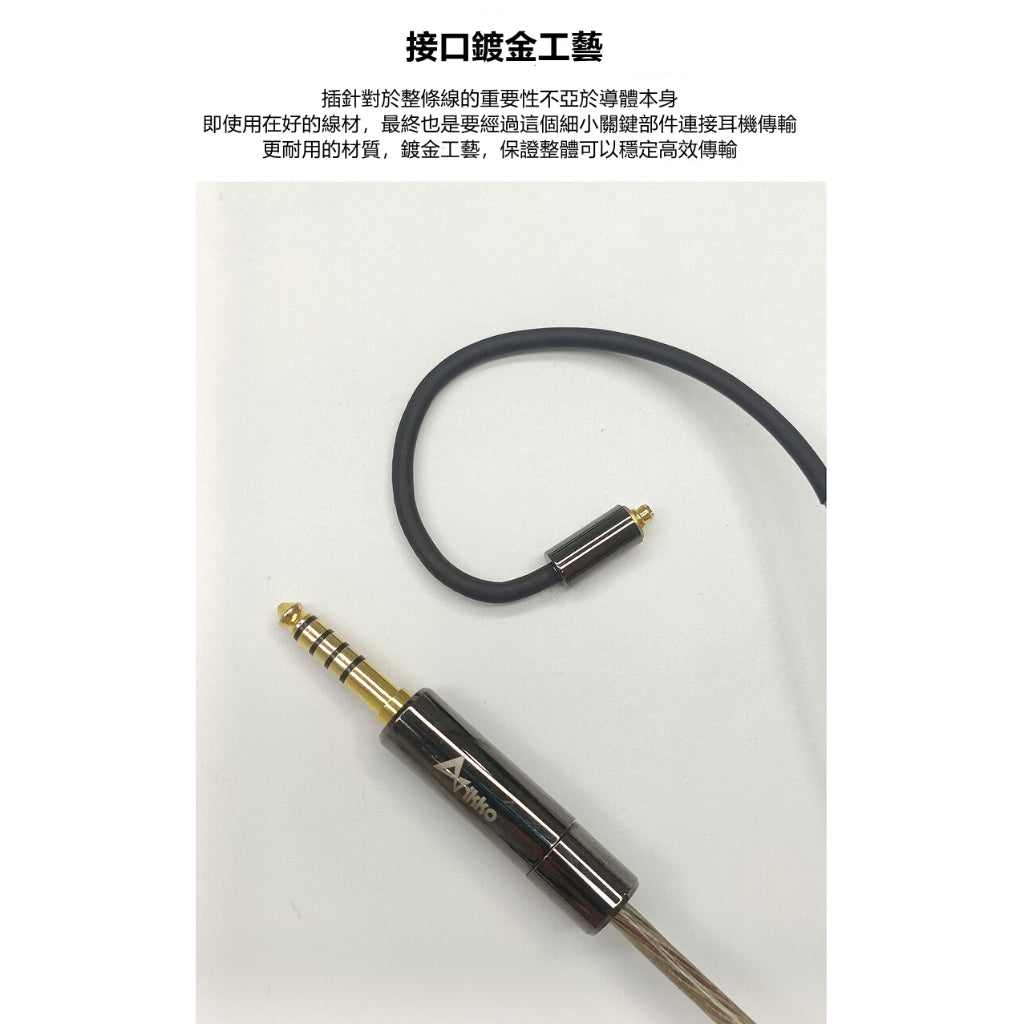 IKKO Arc CTU-02 單晶銅鍍銀升級線 MMCX CM0.78升級線 三合一