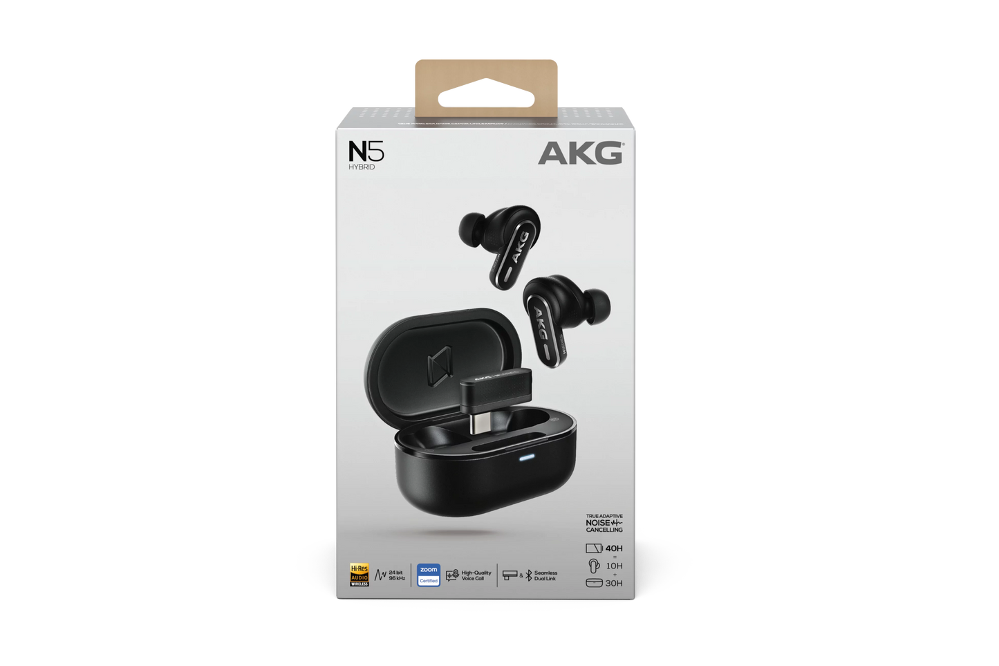 AKG N5 Hybrid 真無線降噪耳機 | 2.4Ghz連接器 & 藍牙 雙模態