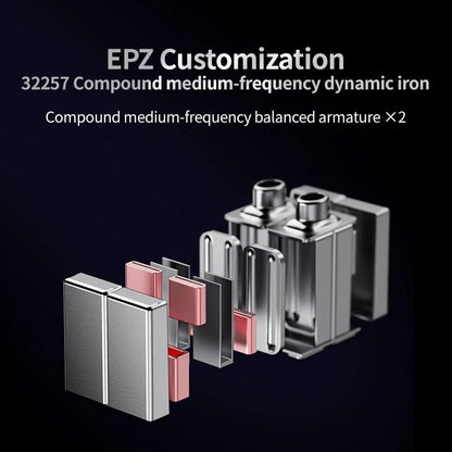 EPZ K9 入耳式耳機｜9單體混合 1動圈8動鐵 Harman調音 3D列印監聽耳機