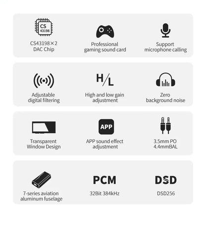 EPZ TP35 PRO USB DAC 隨身耳擴 | 雙CS43198旗艦晶片 | 3.5mm+4.4mm雙輸出 | 支援Switch/PS5 | 高低增益切換