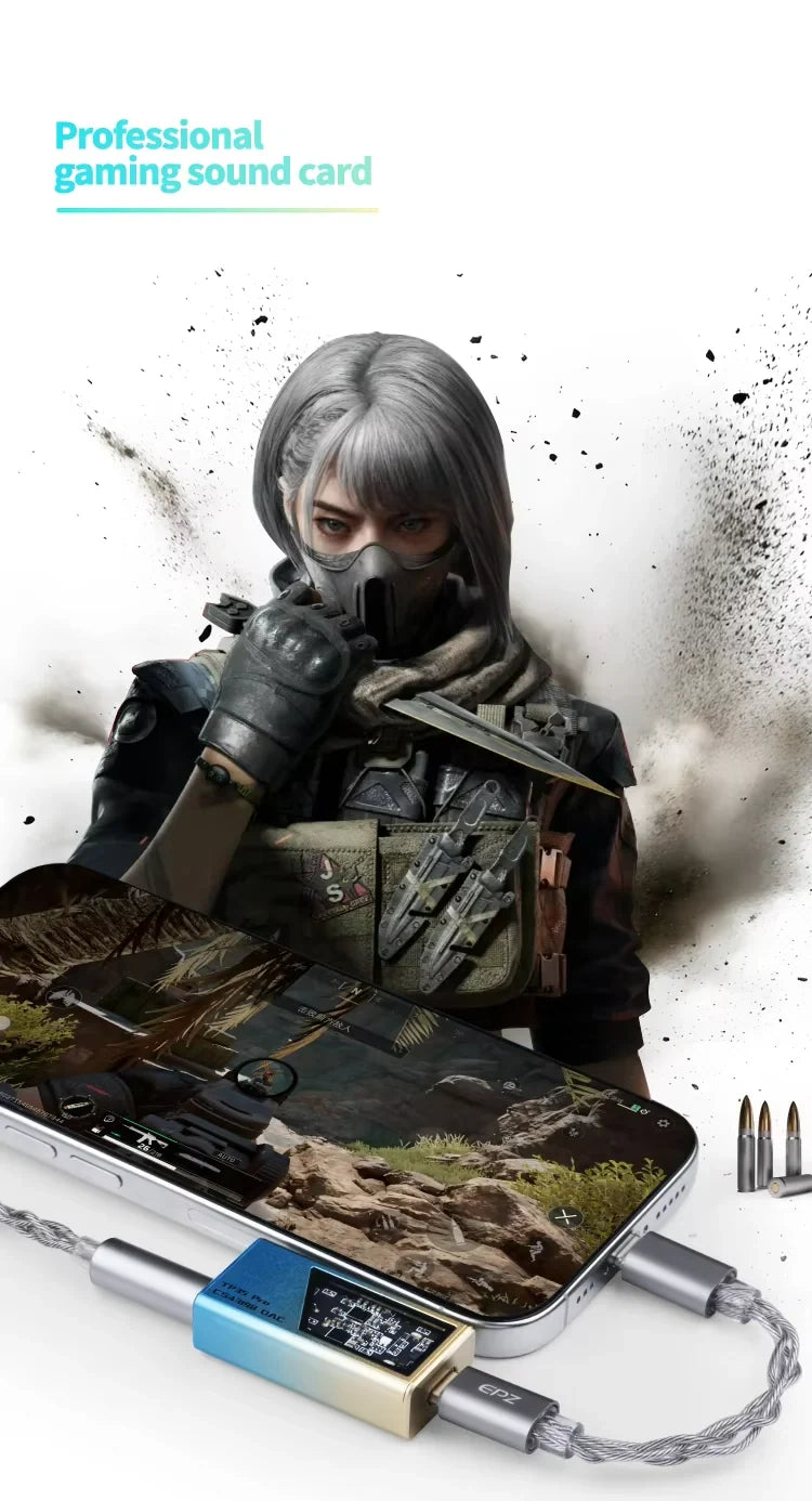 EPZ TP35 PRO USB DAC 隨身耳擴 | 雙CS43198旗艦晶片 | 3.5mm+4.4mm雙輸出 | 支援Switch/PS5 | 高低增益切換