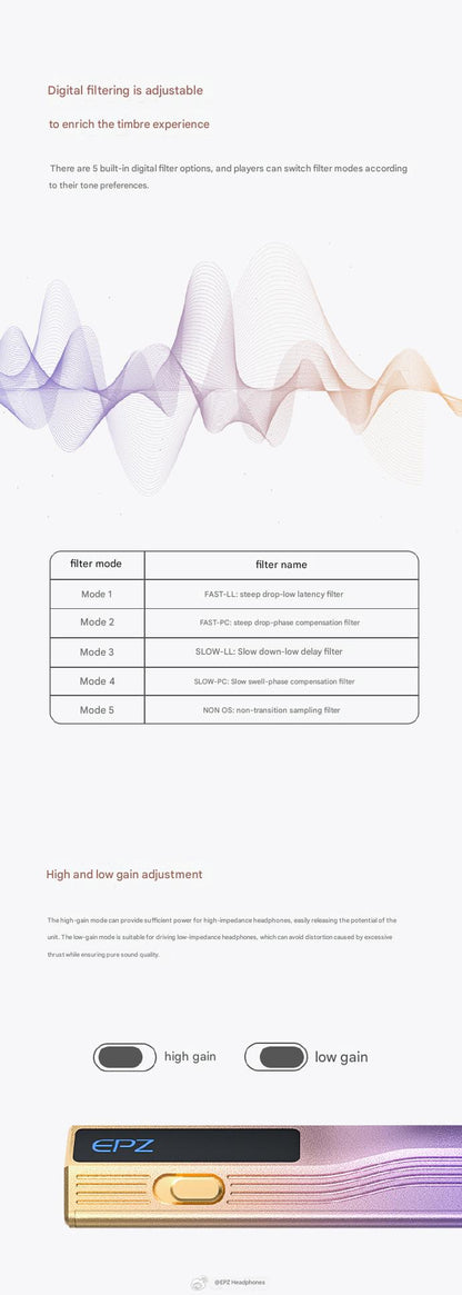 EPZ TP55 USB DAC 耳擴 | 雙CS43198旗艦DAC | 三合一音效卡 |支援3.5mm麥克風
