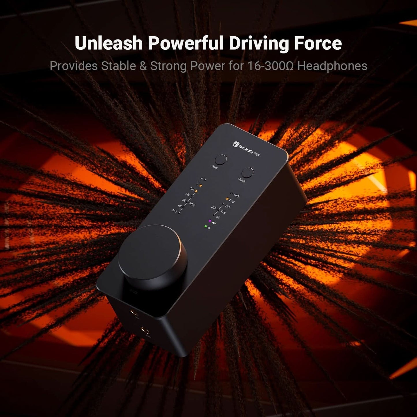 Fosi Audio SK02 迷你桌上型 DAC 耳擴｜1100mW 強悍功率 ES9038Q2M