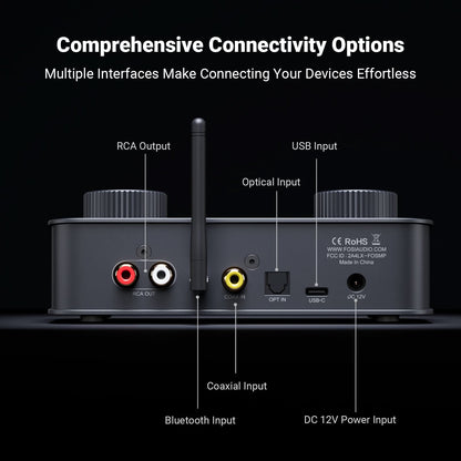 Fosi Audio K7 桌上型 DAC 耳擴｜2100mW 平衡驅動 + AKM4493 + aptX HD 藍牙 + 遊戲降噪