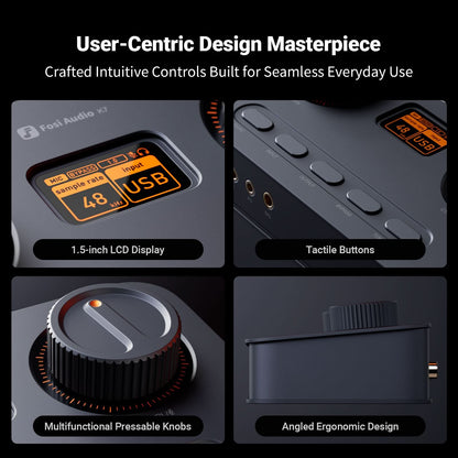 Fosi Audio K7 桌上型 DAC 耳擴｜2100mW 平衡驅動 + AKM4493 + aptX HD 藍牙 + 遊戲降噪