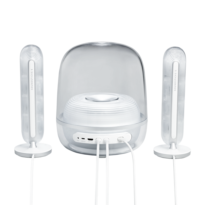 Harman Kardon SOUNDSTICKS 5 主動式藍牙喇叭, 2.1聲道, HDMI ARC, 互動燈光