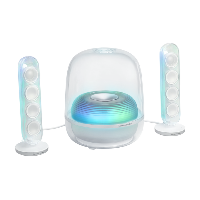 Harman Kardon SOUNDSTICKS 5 主動式藍牙喇叭, 2.1聲道, HDMI ARC, 互動燈光