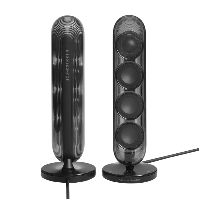 Harman Kardon SOUNDSTICKS 5 主動式藍牙喇叭, 2.1聲道, HDMI ARC, 互動燈光