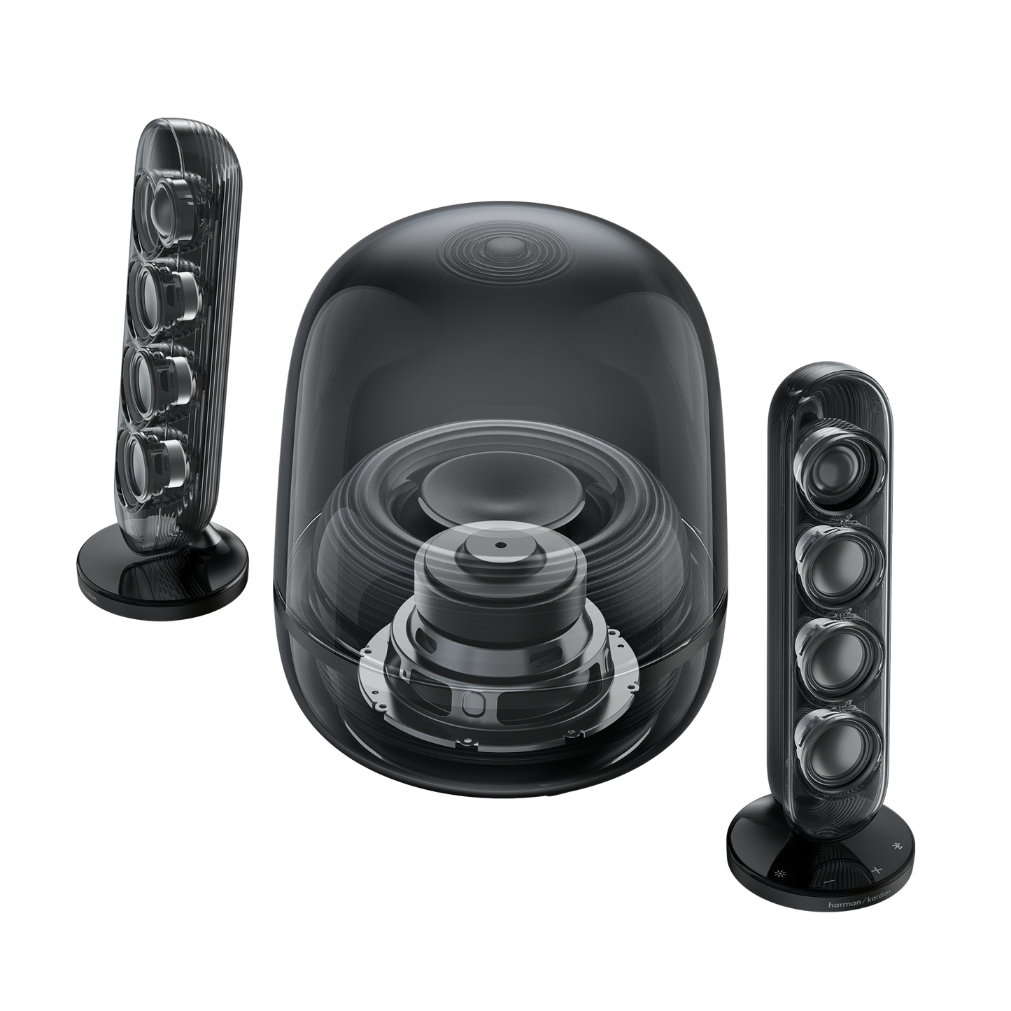 Harman Kardon SOUNDSTICKS 5 主動式藍牙喇叭, 2.1聲道, HDMI ARC, 互動燈光