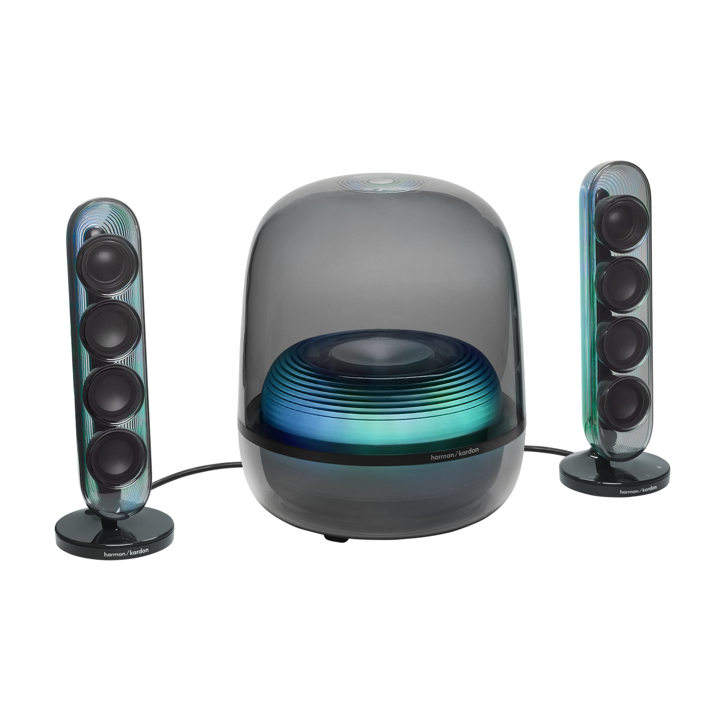 Harman Kardon SOUNDSTICKS 5 主動式藍牙喇叭, 2.1聲道, HDMI ARC, 互動燈光