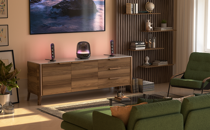 Harman Kardon SOUNDSTICKS 5 主動式藍牙喇叭, 2.1聲道, HDMI ARC, 互動燈光