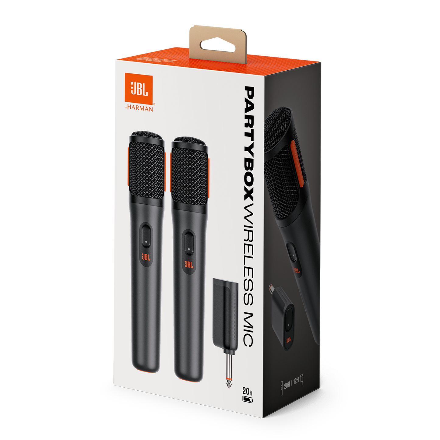 JBL PartyBox Wireless Mic 雙無線麥克風套組 | 針對 PartyBox 系列派對喇叭調音