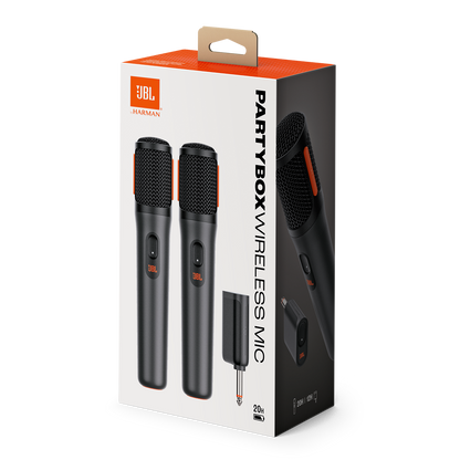 JBL PartyBox Wireless Mic 雙無線麥克風套組 | 針對 PartyBox 系列派對喇叭調音