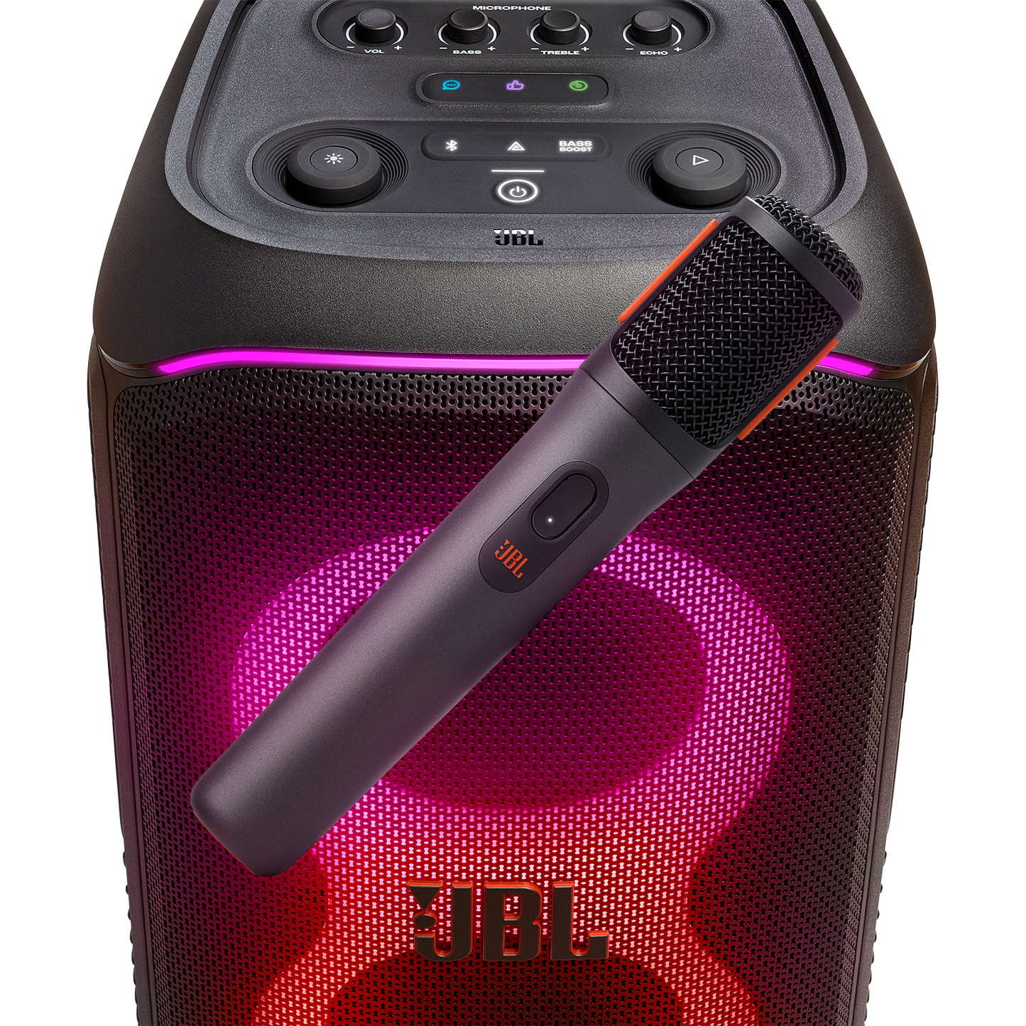 JBL PartyBox Wireless Mic 雙無線麥克風套組 | 針對 PartyBox 系列派對喇叭調音