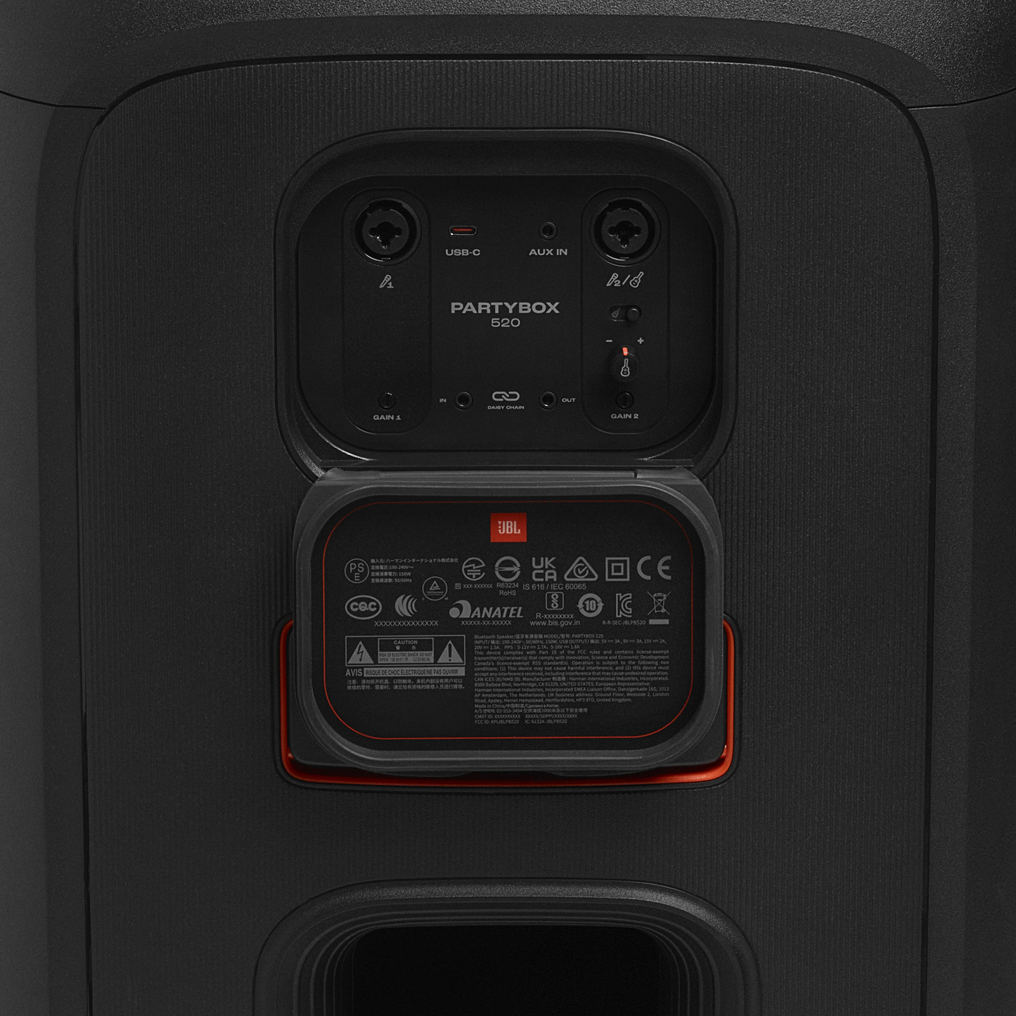 JBL Partybox 520 藍牙派對喇叭｜15小時續航｜震撼低音與多彩燈光｜家用／活動適用