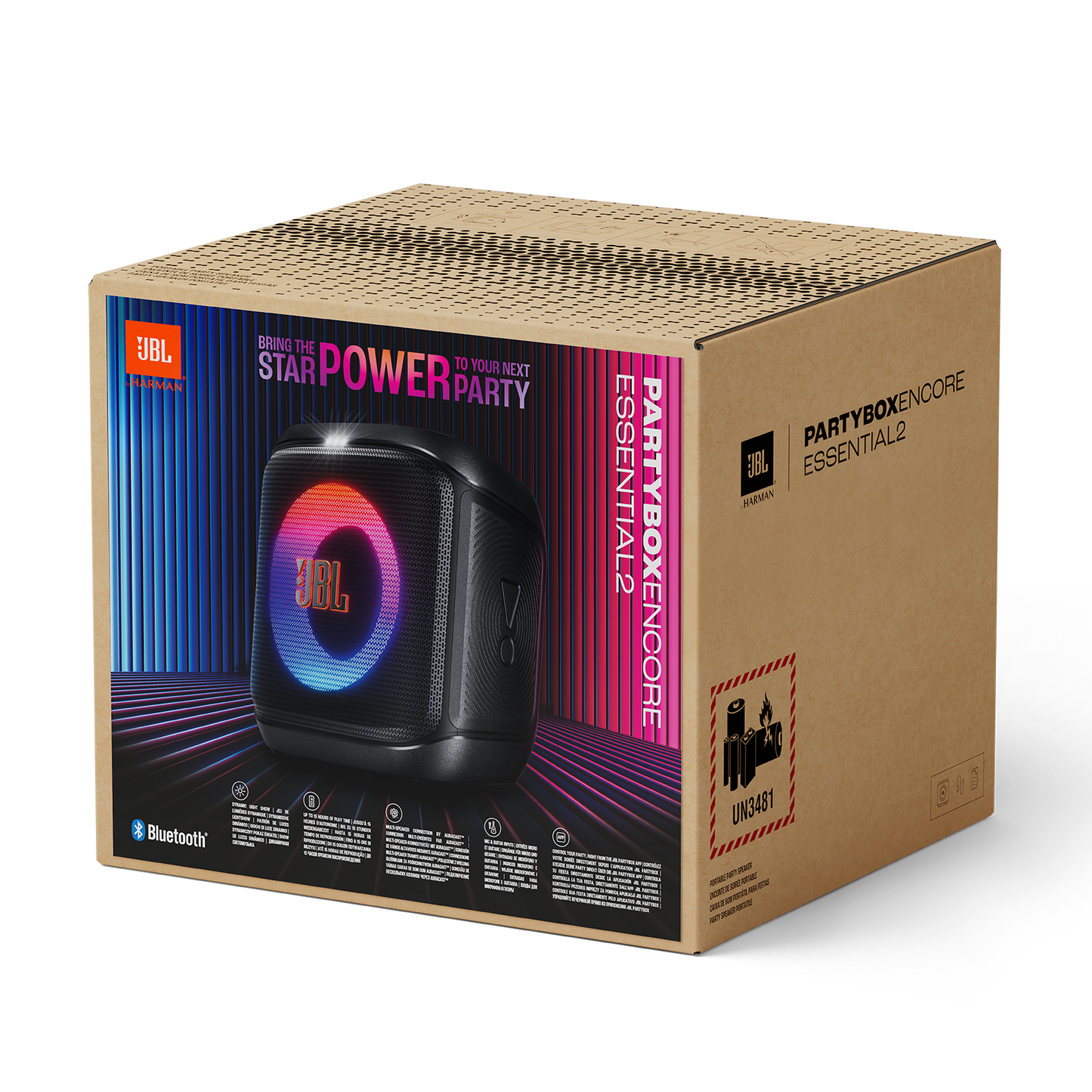 JBL Partybox Encore Essential 2 藍牙派對喇叭｜15小時續航｜震撼聲光音效｜家用／活動適用