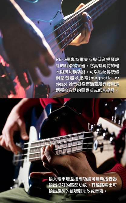 Phil Jones Bass (PJB) PE-5 貝斯前級效果器 / 5段 EQ / DI 盒 (內建鋰電池)﻿