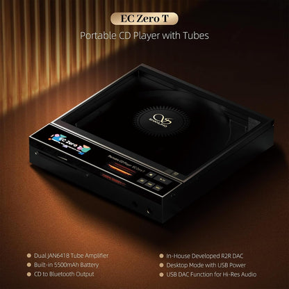 山靈 Shanling EC ZERO T 攜帶式 CD 播放機 | 24bit R2R DAC + 雙真空管混合架構