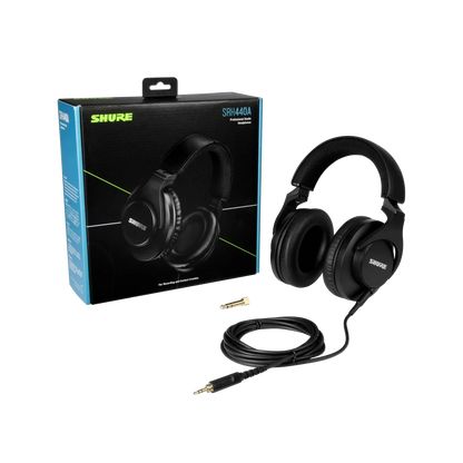 SHURE SRH440A 專業錄音室監聽耳機 | 封閉式耳罩 | 40mm動圈