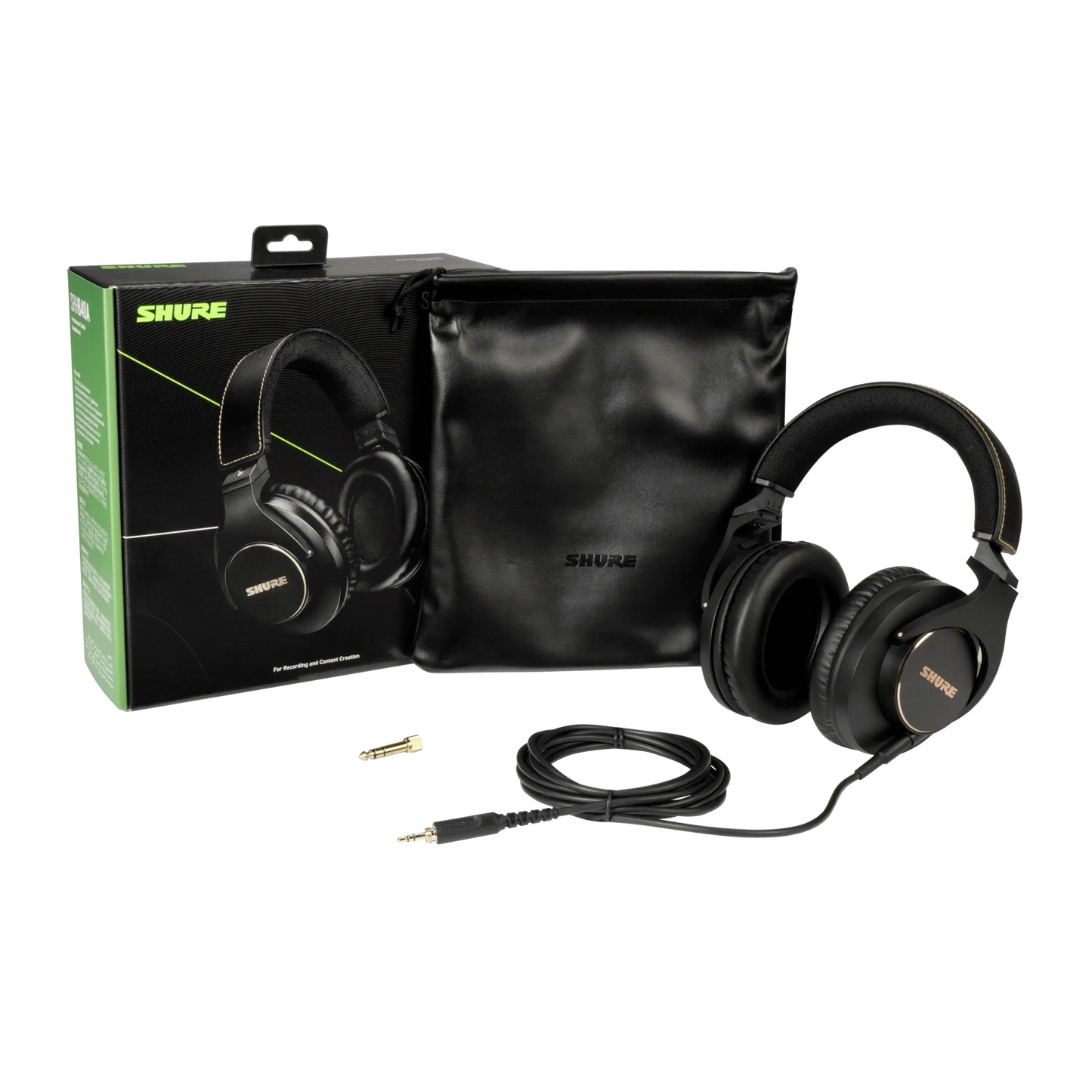 SHURE SRH840A 專業錄音室監聽耳機｜封閉式耳罩｜40mm釹磁鐵單體｜可拆卸式線材