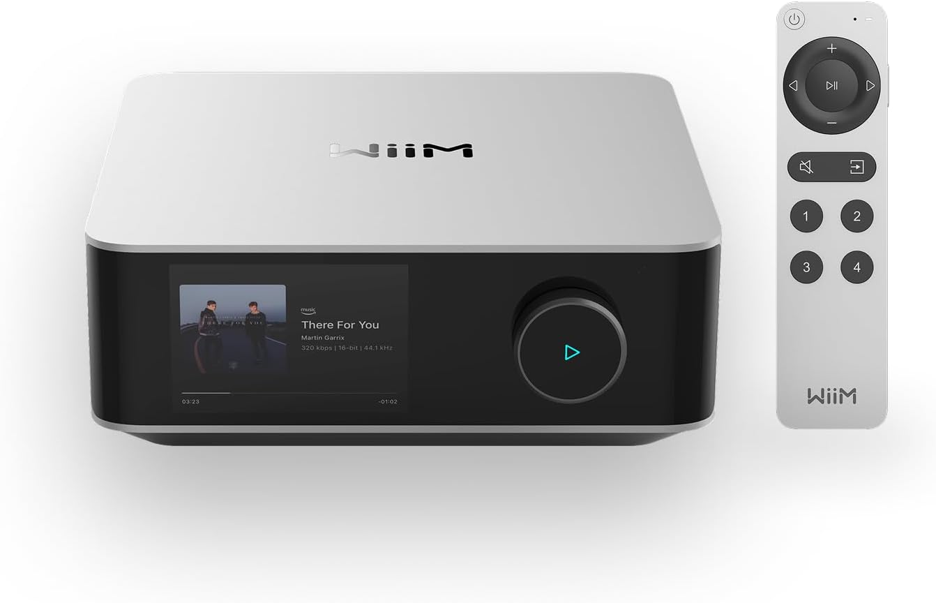 WiiM Amp Ultra 旗艦無線串流綜合擴大機｜100W×2大功率、ESS旗艦DAC、3.5吋觸控螢幕
