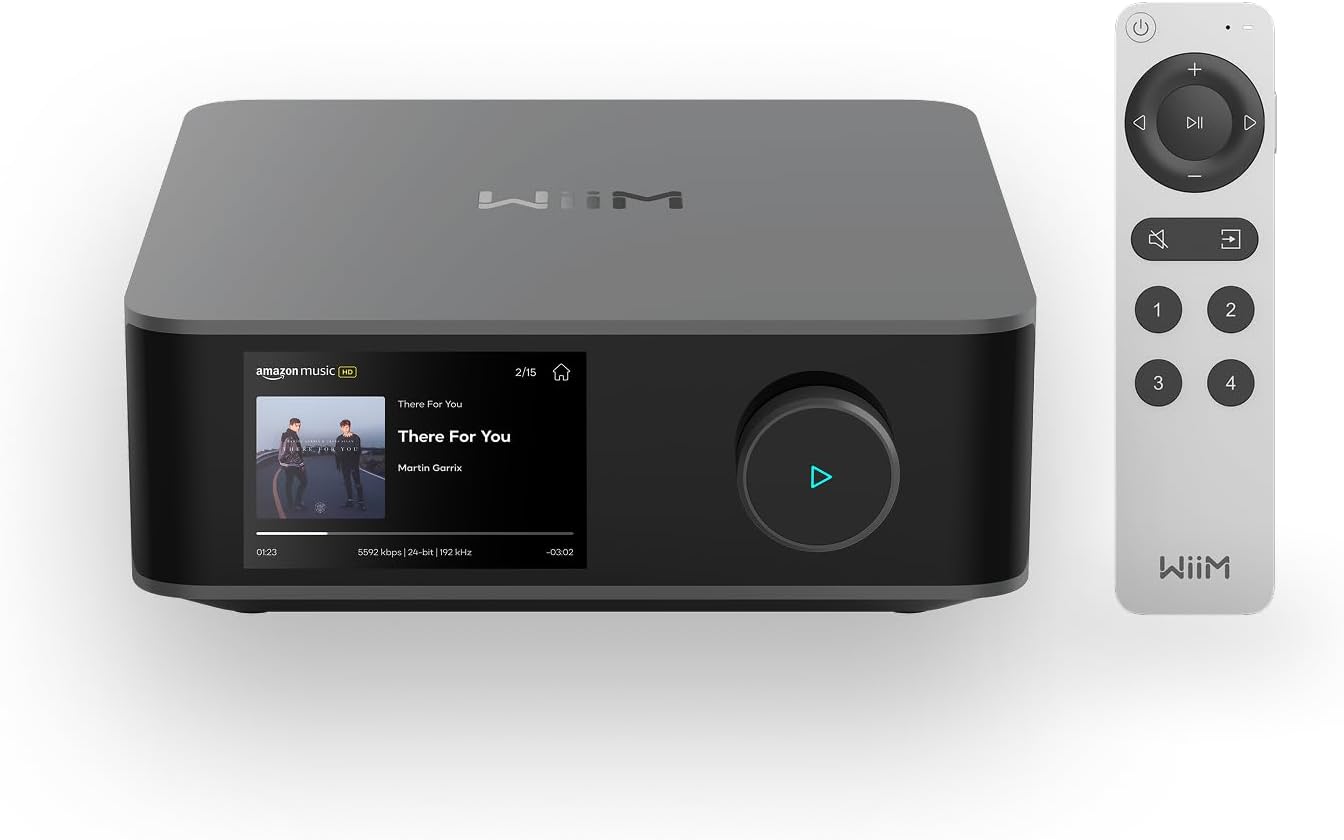WiiM Amp Ultra 旗艦無線串流綜合擴大機｜100W×2大功率、ESS旗艦DAC、3.5吋觸控螢幕