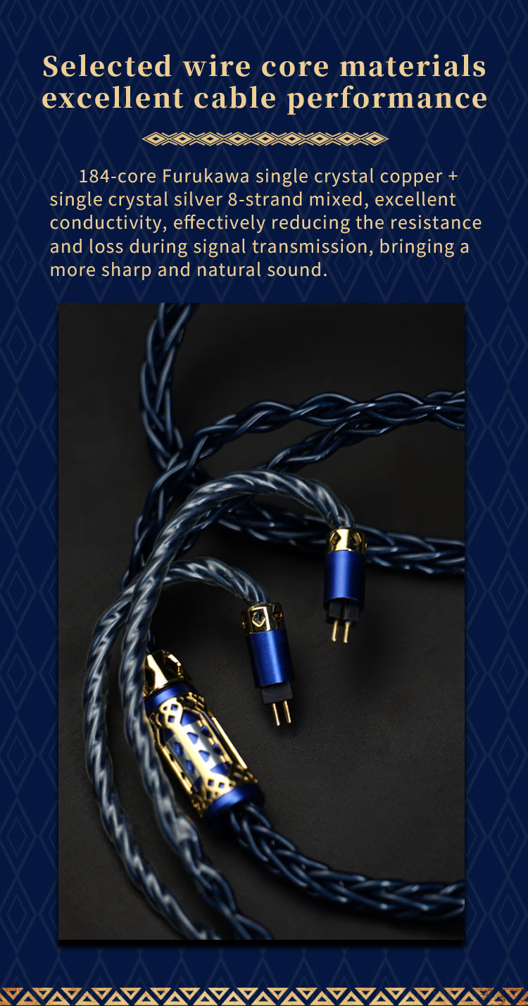 BGVP 聖殿 Temple of God 耳機升級線｜184芯古河單晶銅+單晶銀 8股混編 0.78 2PIN 4.4mm