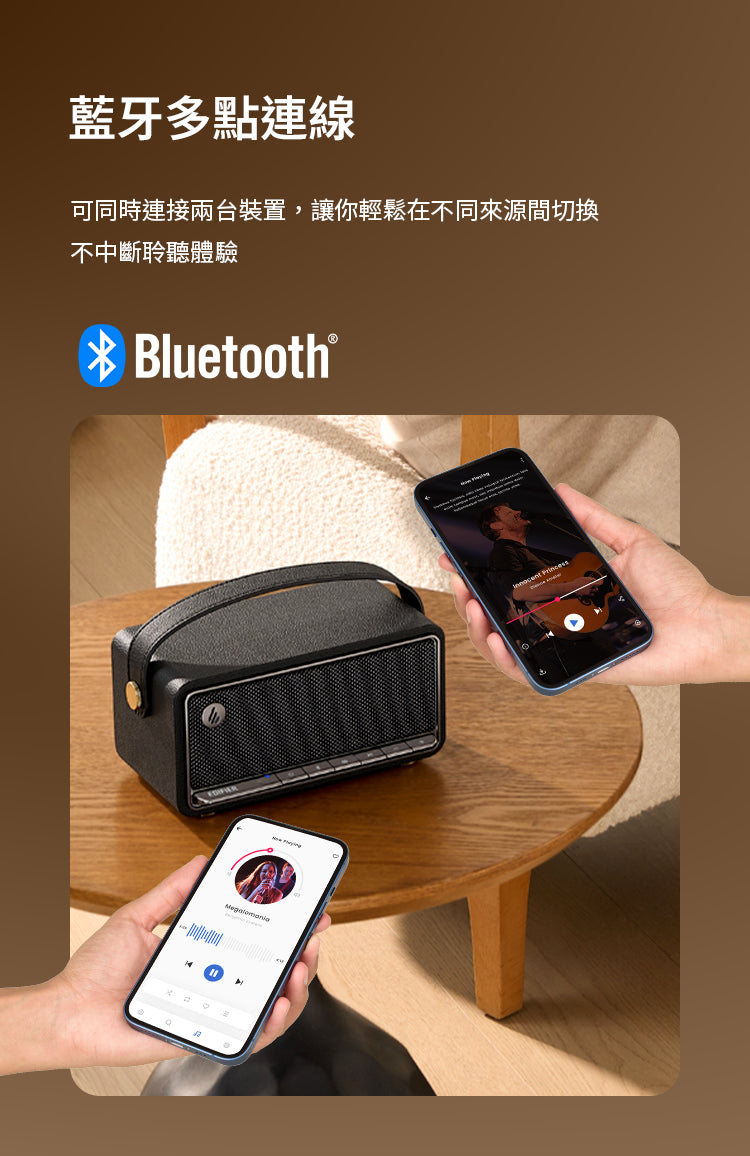 EDIFIER MP330 復古藍牙隨身音箱 | 40W功率 | 19小時續航 | 手提設計