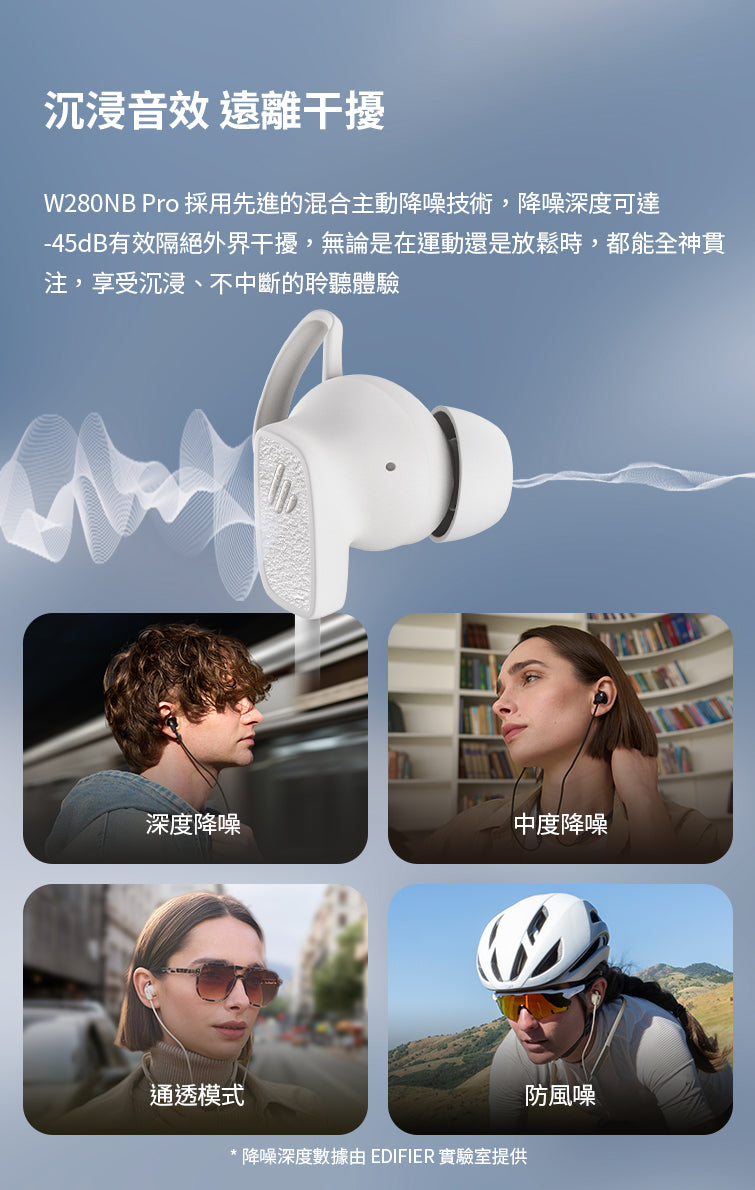 EDIFIER W280NB Pro 頸掛式無線抗噪耳機