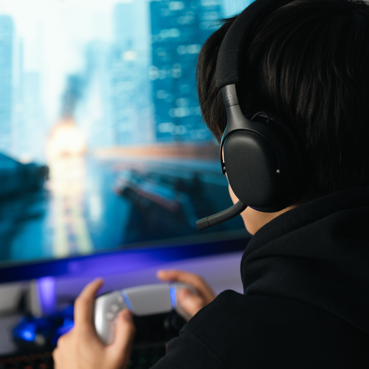 final VR3000 EX 電競耳罩式耳機 | 附2.4G低延遲USB發射器 腳步模式