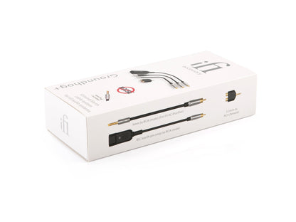 iFi SilentPower Groundhog+ 接地線材組｜雜訊消除｜USB-A RCA 3.5mm Y插 香蕉插｜鋁合金